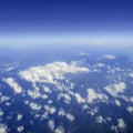 Sky Above the Clouds,ÃÂ Cloudscape background, Blue Sky and Fluffy Clouds Royalty Free Stock Photo